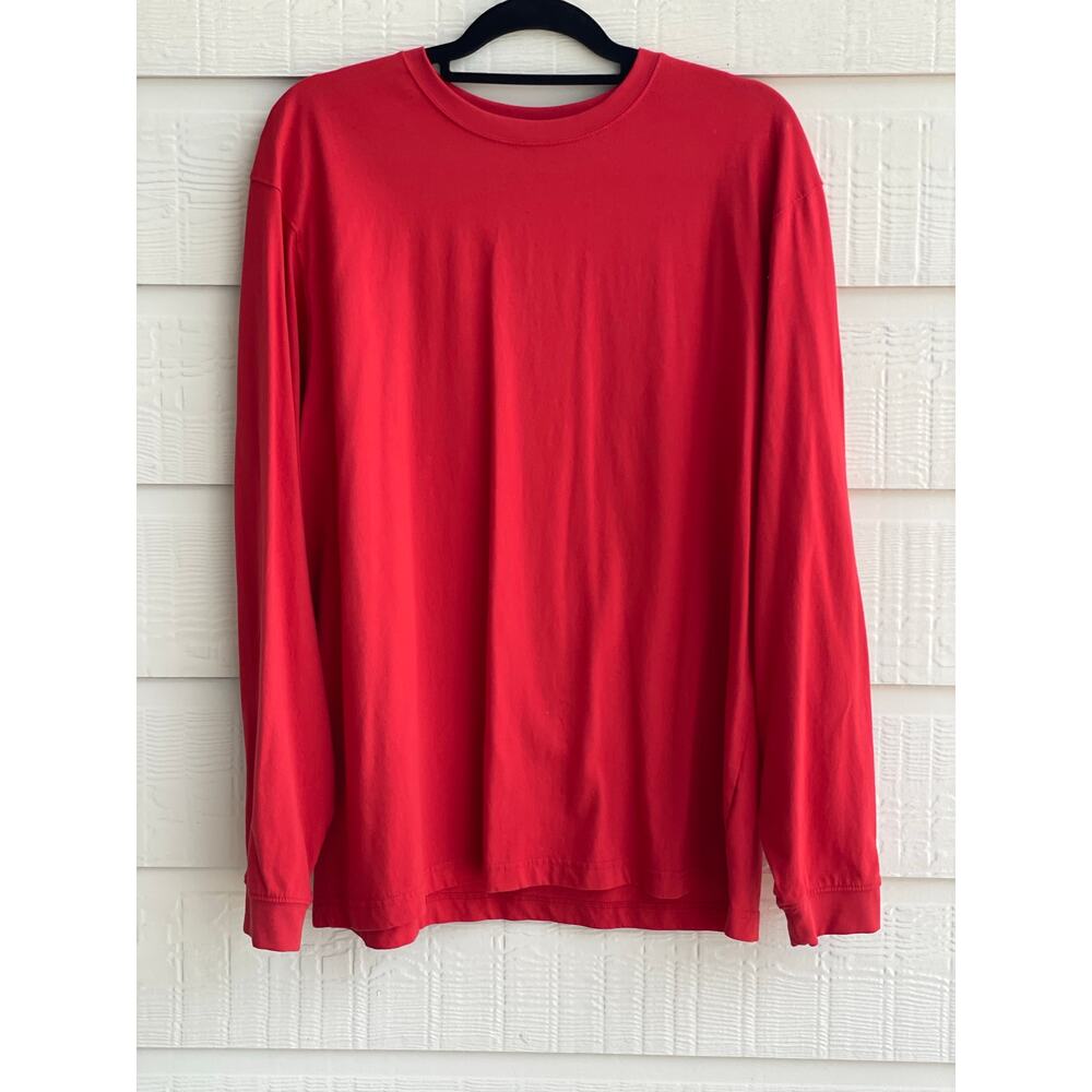 L.L. Bean red long sleeve tee, Large Reg 100% Cotton